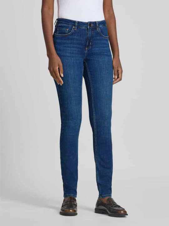 Zdjęcie produktu Jeansy o kroju skinny fit z mieszanki bawełny i lyocellu model 'Elma' Opus Jeansowy niebieski