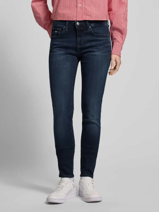 Zdjęcie produktu Jeansy o kroju skinny fit z mieszanki bawełny model ‘SOPHIE’ Tommy Jeans Ciemnoniebieski