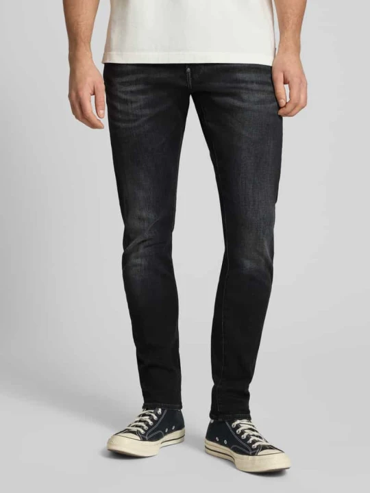 Zdjęcie produktu Jeansy o kroju skinny fit z naszywką z logo G-Star Raw Średnioszary