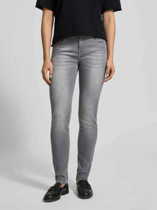 Zdjęcie produktu Jeansy o kroju skinny fit z wpuszczanymi kieszeniami Model 'SHAKIRA' BRAX Jasnoszary