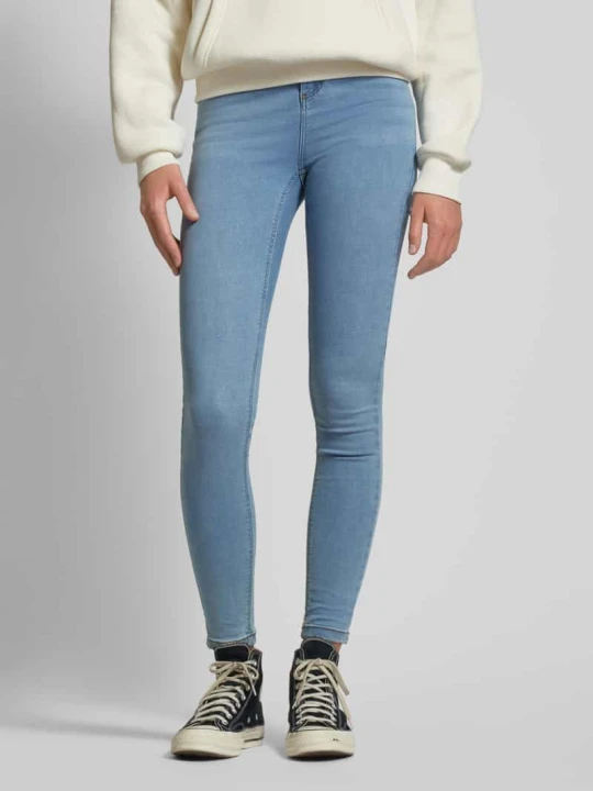 Zdjęcie produktu Jeansy o kroju skinny fit z czystej bawełny model ‘CALLIE’ Noisy May Jasnoniebieski