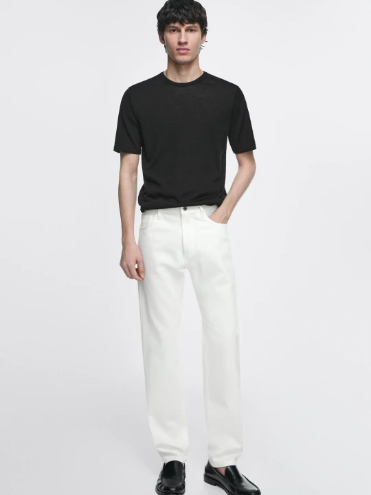 Zdjęcie produktu Jeansy O Kroju Slim - Biały - Massimo Dutti - Male