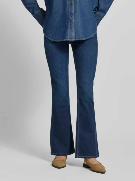 Zdjęcie produktu Jeansy o kroju slim fit bootcut z mieszanka bawełny model 'PIMLICO' Pepe Jeans Ciemnoniebieski