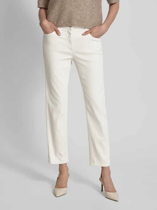 Zdjęcie produktu Jeansy o kroju slim fit z 5 kieszeniami LUISA CERANO Piaskowy