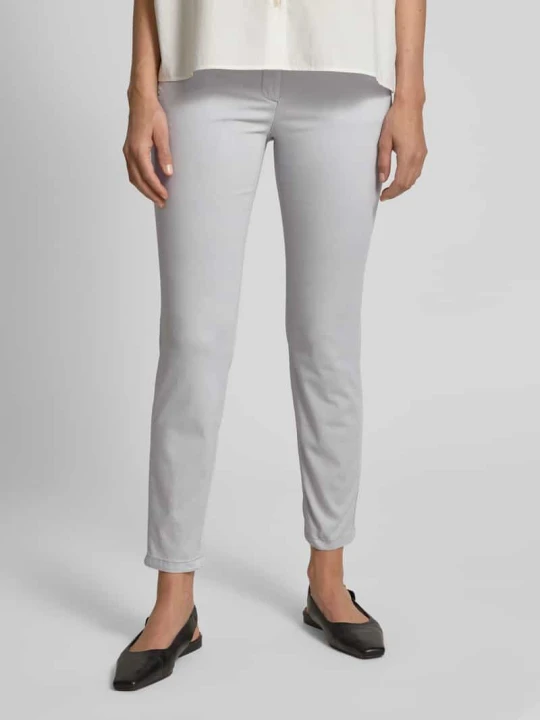Zdjęcie produktu Jeansy o kroju slim fit z 5 kieszeniami LUISA CERANO Srebrny