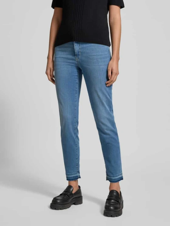 Zdjęcie produktu Jeansy o kroju slim fit z 5 kieszeniami Marc Cain Błękitny melanż