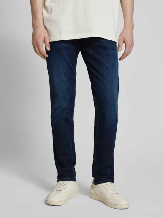 Zdjęcie produktu Jeansy o kroju slim fit z 5 kieszeniami model ‘ANBASS’ Replay Granatowy