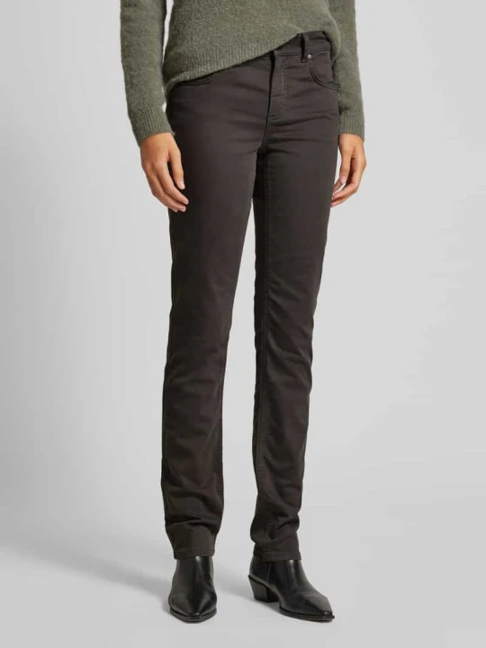 Zdjęcie produktu Jeansy o kroju slim fit z 5 kieszeniami model ‘CICI’ Angels Antracytowy