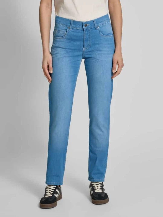 Zdjęcie produktu Jeansy o kroju slim fit z 5 kieszeniami model ‘Cici’ Angels Jasnoniebieski