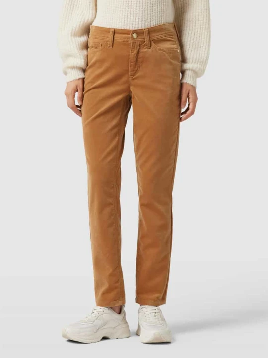 Zdjęcie produktu Jeansy o kroju slim fit z 5 kieszeniami model ‘PIPER’ CAMBIO Camel