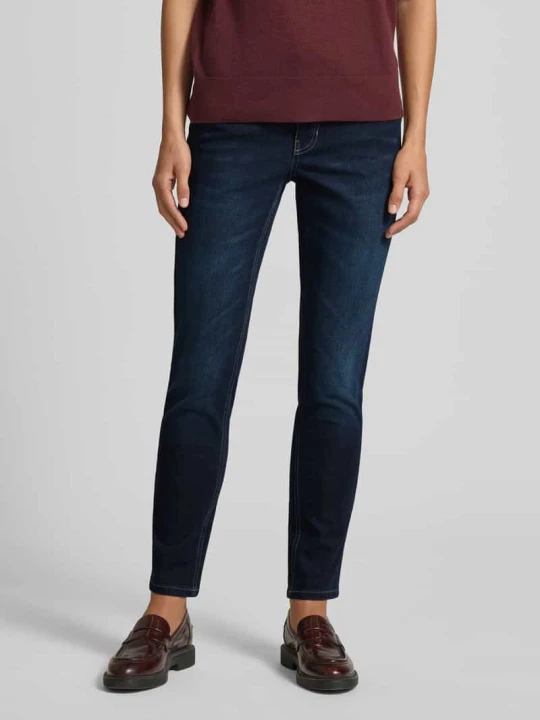 Zdjęcie produktu Jeansy o kroju slim fit z 5 kieszeniami model ‘Posh’ CAMBIO Ciemnoniebieski