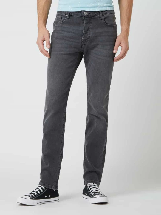 Zdjęcie produktu Jeansy o kroju slim fit z 5 kieszeniami REVIEW Średnioszary