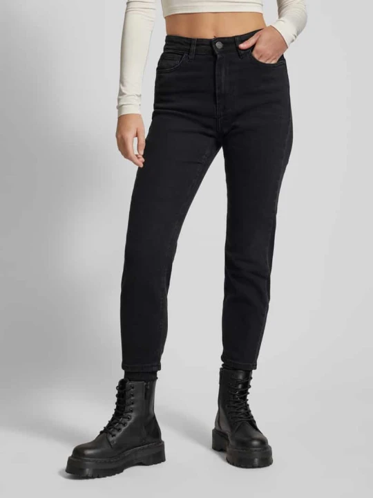 Zdjęcie produktu Jeansy o kroju slim fit z czystej bawełny model ‘MONI’ Noisy May Czarny