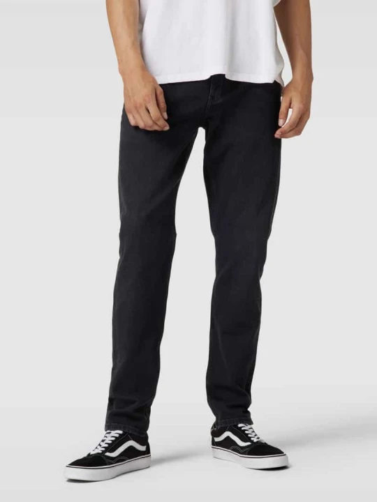 Zdjęcie produktu Jeansy o kroju slim fit z detalami z logo Calvin Klein Jeans Czarny
