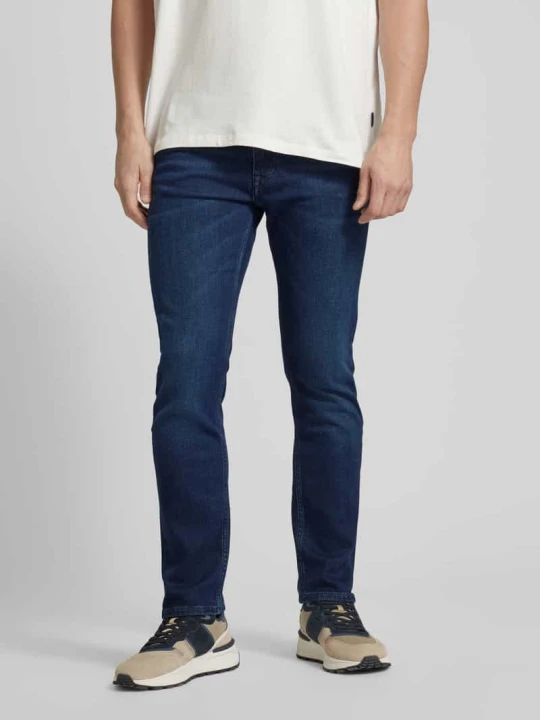 Zdjęcie produktu Jeansy o kroju slim fit z detalem z logo model ‘DELAWARE’ Boss Jeansowy niebieski