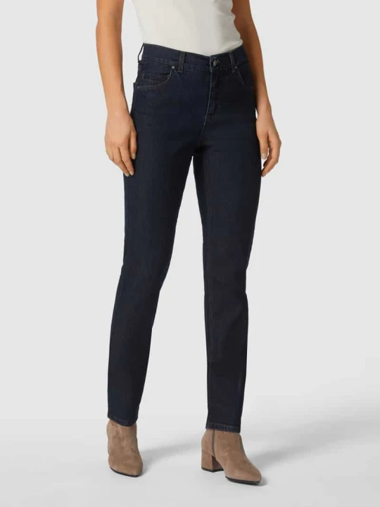 Zdjęcie produktu Jeansy o kroju slim fit z dodatkiem bawełny model ‘CICI’ Angels Granatowy