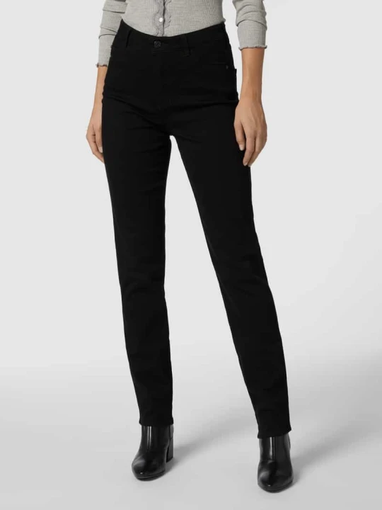 Zdjęcie produktu Jeansy o kroju slim fit z dodatkiem streczu model 'Audrey1' Rosner Czarny