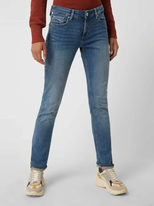 Zdjęcie produktu Jeansy o kroju slim fit z dodatkiem streczu model ‘Catie’ QS Jeansowy niebieski