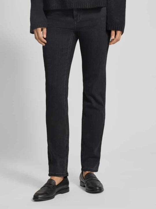 Zdjęcie produktu Jeansy o kroju slim fit z dodatkiem wiskozy model ‘Cici’ Angels Antracytowy