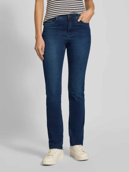 Zdjęcie produktu Jeansy o kroju slim fit z efektem znoszenia model ‘MARY THERMO’ BRAX Ciemnoniebieski