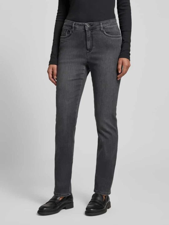 Zdjęcie produktu Jeansy o kroju slim fit z efektem znoszenia model ‘MARY THERMO’ BRAX Ciemnoszary