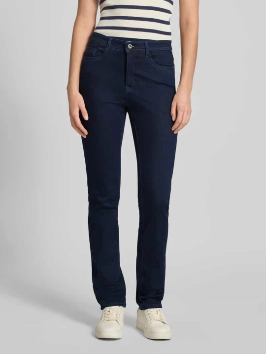 Zdjęcie produktu Jeansy o kroju slim fit z efektem znoszenia model ‘MARY THERMO’ BRAX Ciemnoniebieski
