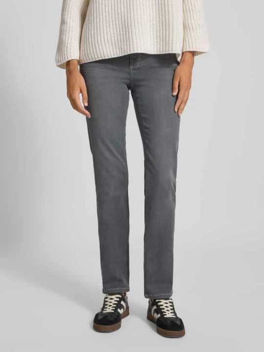 Zdjęcie produktu Jeansy o kroju slim fit z elastycznym pasem Angels Jasnoszary