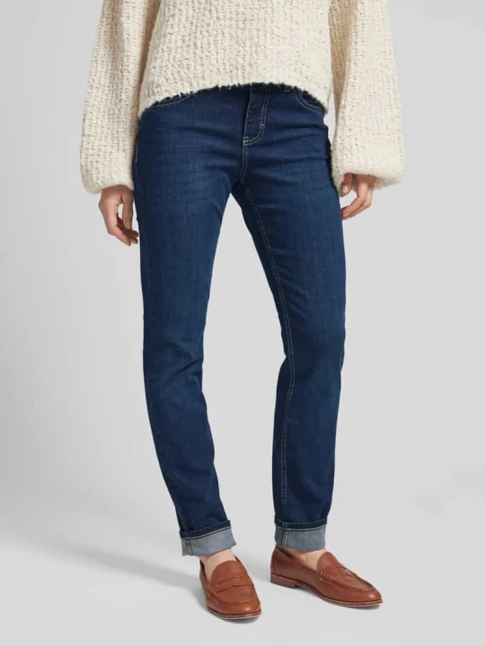 Zdjęcie produktu Jeansy o kroju slim fit z kieszenią zapinaną na zamek błyskawiczny MAC Granatowy