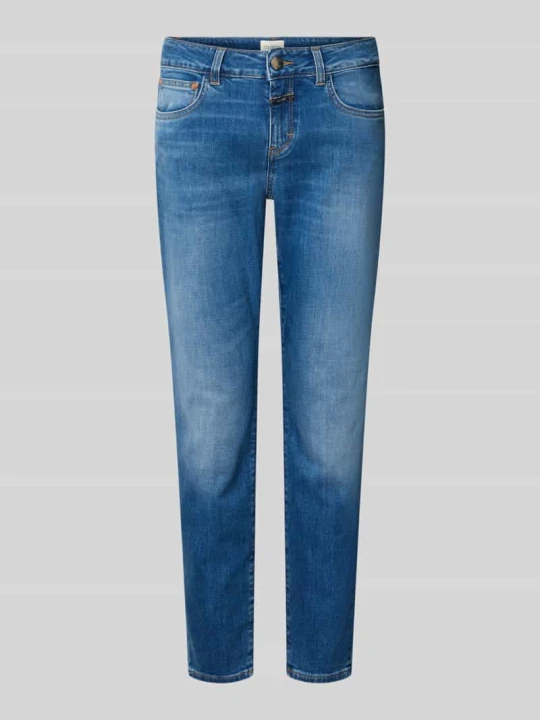 Zdjęcie produktu jeansy o kroju slim fit z mieszanka bawełny model 'Baker' Closed Niebieski