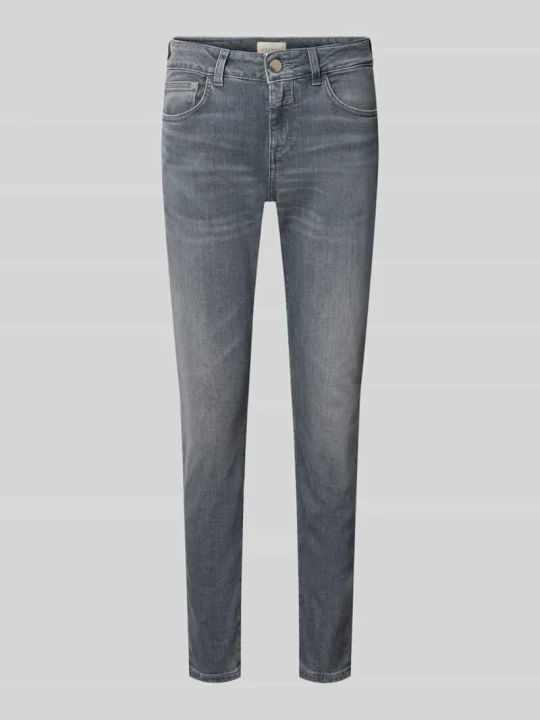 Zdjęcie produktu jeansy o kroju slim fit z mieszanka bawełny model 'Baker' Closed Średnioszary