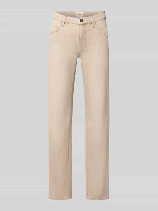 Zdjęcie produktu jeansy o kroju slim fit z mieszanka bawełny model 'Chuck' BRAX Gliniany