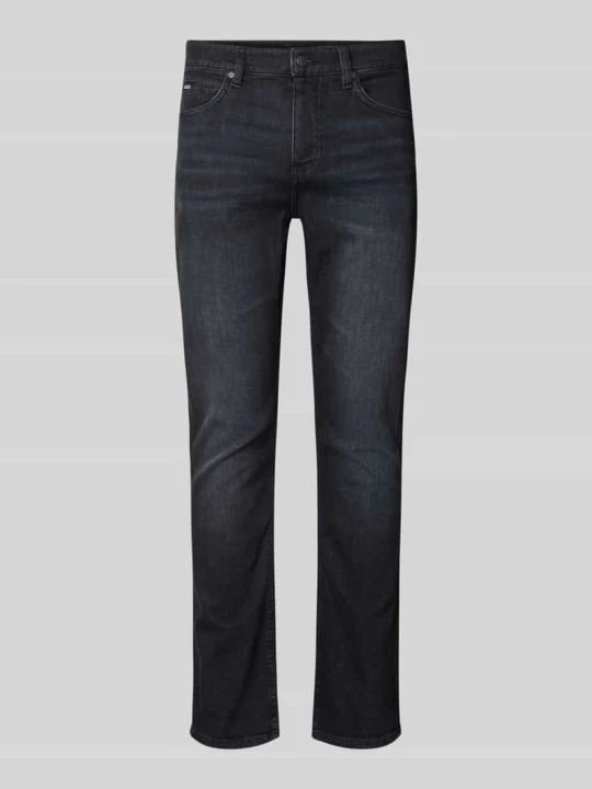 Zdjęcie produktu jeansy o kroju slim fit z mieszanka bawełny model 'Delaware' Boss Ciemnoszary