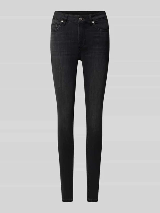 Zdjęcie produktu jeansy o kroju slim fit z mieszanka bawełny model "DIVINE" Liu Jo Czarny