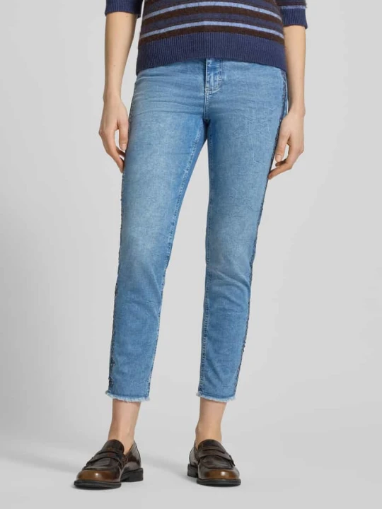 Zdjęcie produktu Jeansy o kroju slim fit z mieszanka bawełny model 'Ornella' Angels Jasnoniebieski