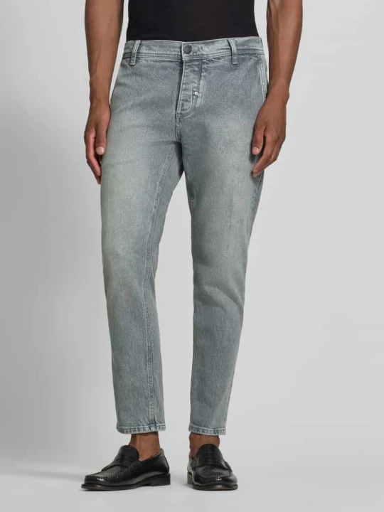 Zdjęcie produktu jeansy o kroju slim fit z mieszanka bawełny model 'RAY' Antony Morato Jasnoszary