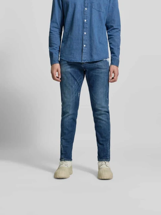 Zdjęcie produktu jeansy o kroju slim fit z mieszanki bawełny Dsquared2 Niebieski