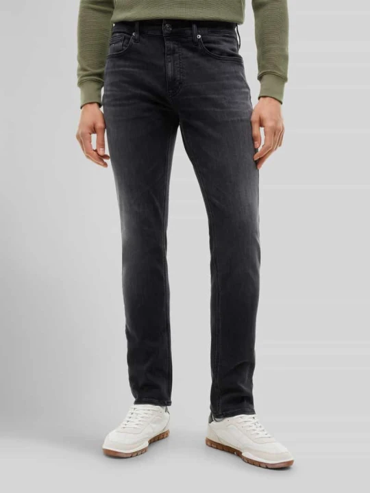 Zdjęcie produktu Jeansy o kroju slim fit z mieszanki bawełny i modalu model 'SCANTON' Tommy Jeans czarny