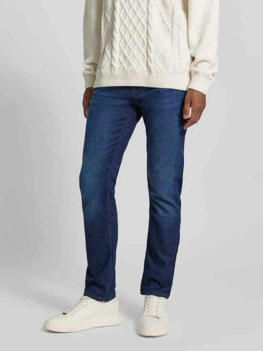 Zdjęcie produktu Jeansy o kroju slim fit z mieszanki bawełny model ‘DELAWARE’ Boss Ciemnoniebieski
