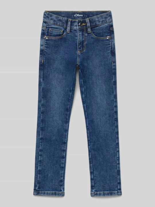 Zdjęcie produktu Jeansy o kroju slim fit z mieszanki bawełny model ‘KATHY’ s.Oliver Niebieski