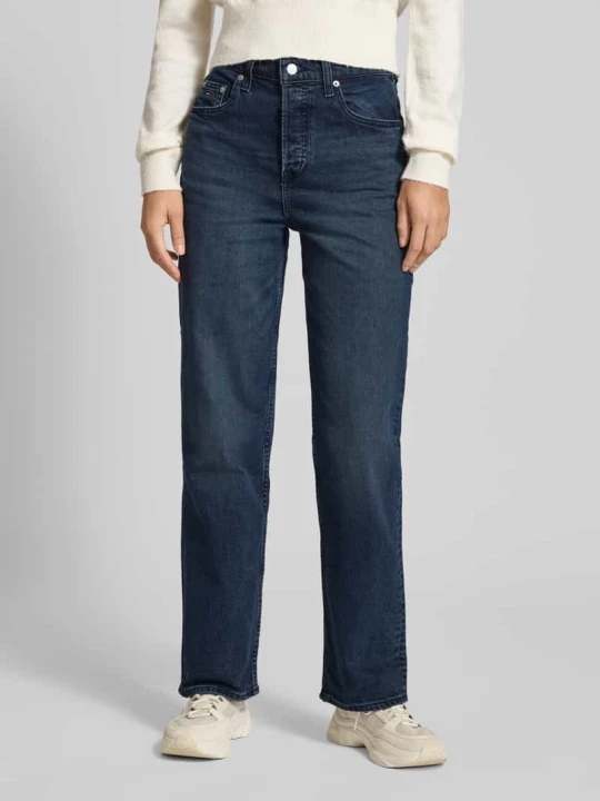 Zdjęcie produktu Jeansy o kroju slim fit z mieszanki bawełny model ‘LAYLA’ Tommy Jeans Ciemnoniebieski melanż