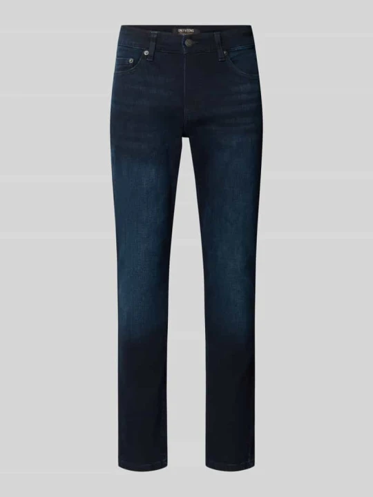 Zdjęcie produktu jeansy o kroju slim fit z mieszanki bawełny model 'LOOM' Only & Sons Jeansowy niebieski