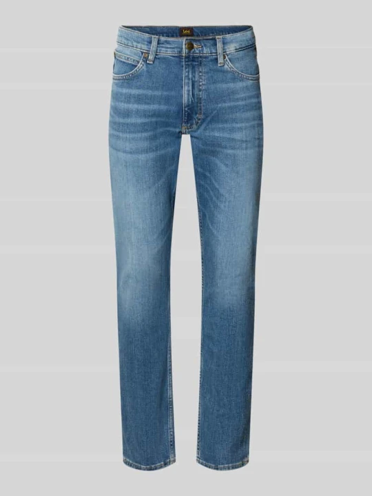Zdjęcie produktu Jeansy o kroju slim fit z mieszanki bawełny model 'Luke' Lee Jeansowy niebieski