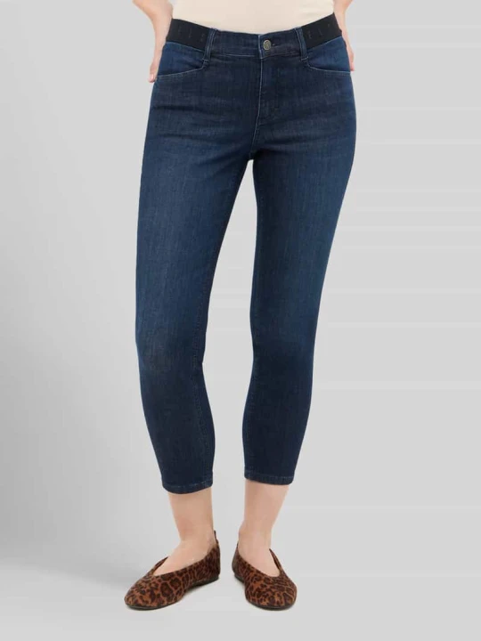 Zdjęcie produktu jeansy o kroju slim fit z mieszanki bawełny model 'ORNELLA SPORTY' Angels Granatowy