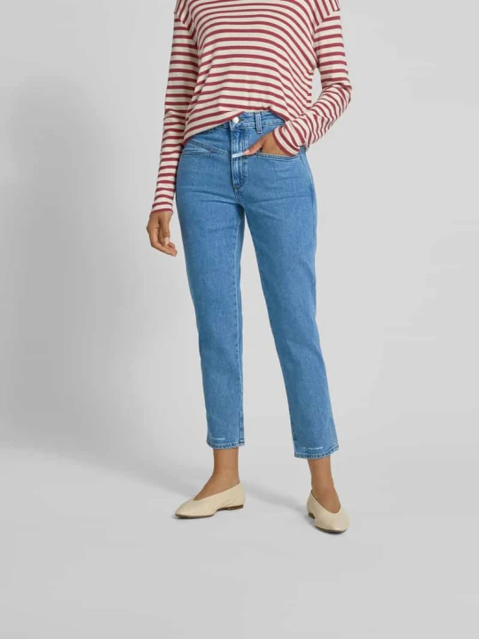Zdjęcie produktu Jeansy o kroju slim fit z ozdobnymi szwami Closed Jeansowy niebieski