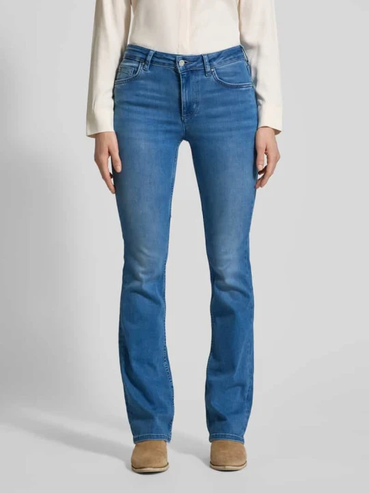 Zdjęcie produktu Jeansy o kroju slim fit z poszerzaną nogawką i 5 kieszeniami model ‘Shelby’ Mustang Niebieski