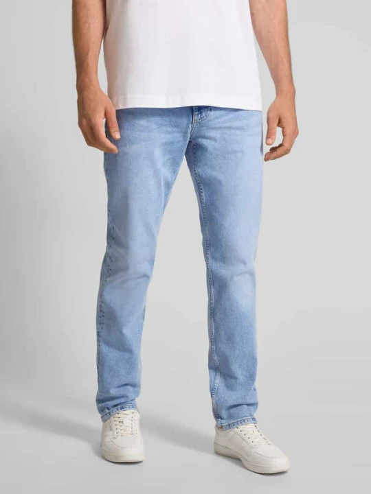 Zdjęcie produktu Jeansy o kroju slim fit z prostą nogawką z mieszanki bawełny model ‘RYAN’ Tommy Jeans Jasnoniebieski