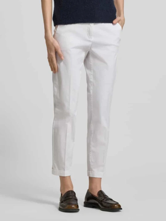 Zdjęcie produktu Jeansy o kroju slim fit z utrwalonymi wykończeniami nogawek model 'Stella' CAMBIO Biały