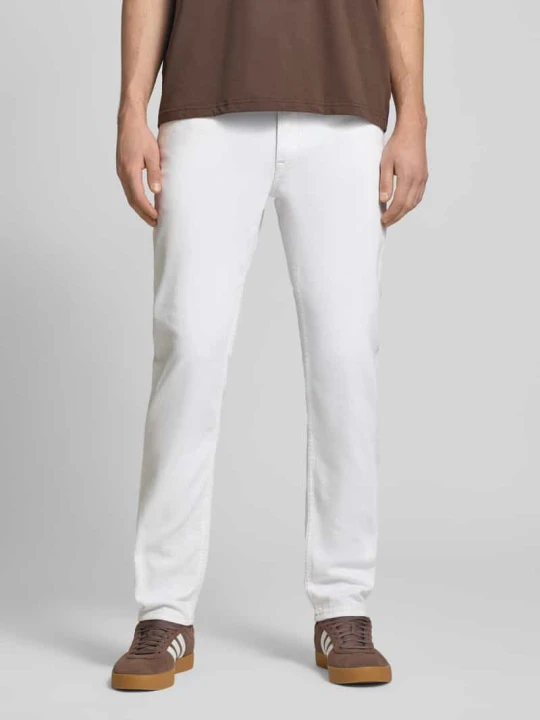 Zdjęcie produktu Jeansy o kroju slim fit z wpuszczanymi kieszeniami Calvin Klein Jeans Biały