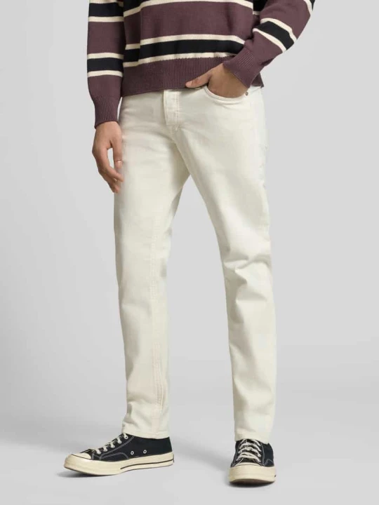 Zdjęcie produktu Jeansy o kroju slim fit z wpuszczanymi kieszeniami Model 'GLENN' Jack&Jones Biały