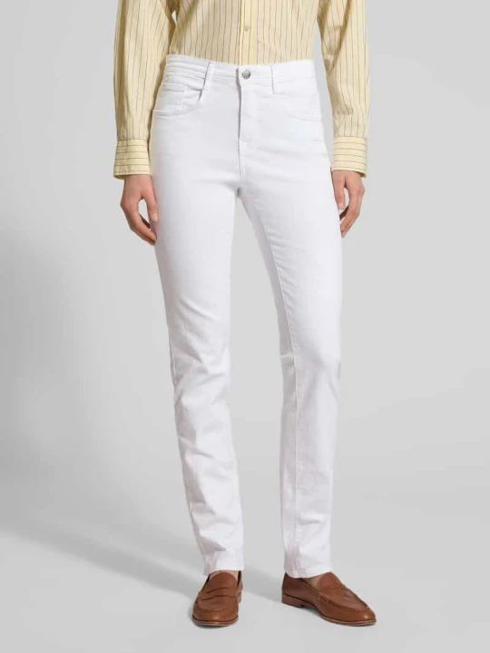 Zdjęcie produktu Jeansy o kroju slim fit z zapięciem na guzik model 'Mary' BRAX Biały